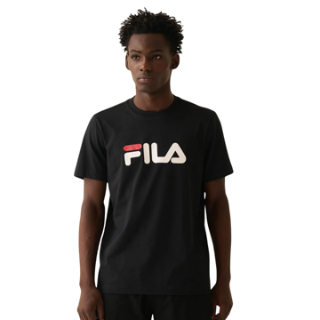 Imagen de FILA Regular letter premium iv Remera manga corta casual para hombre - Negro/Blanco