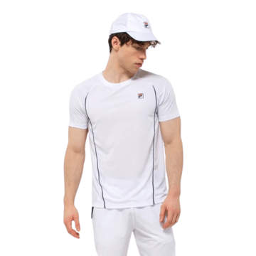 Imagen de FILA Match Remera manga corta de tenis para hombre - Blanco/Marino